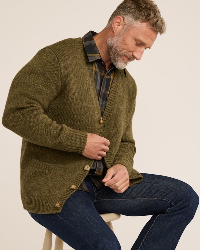 MEN'S SHETLAND COLLECTION CARDIGAN